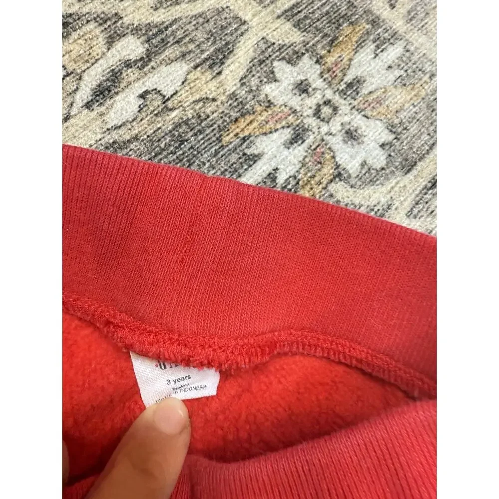 Baby Gap Boys Logo Red Sweatpants Comfy Size 3T 3 Years